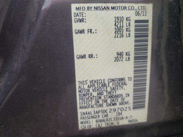 Photo 10 from auction – 2013 NISSAN ALTIMA 2.5 with VIN 1N4AL3AP3DC297025