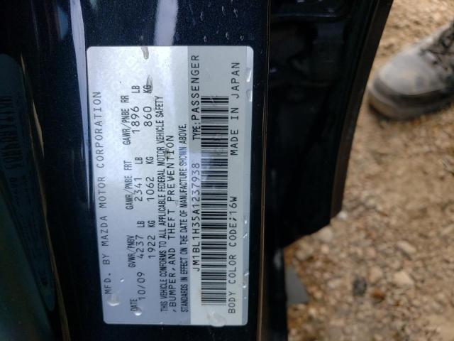 Photo 10 from auction – 2010 MAZDA SPEED 3 with VIN JM1BL1H35A1237938