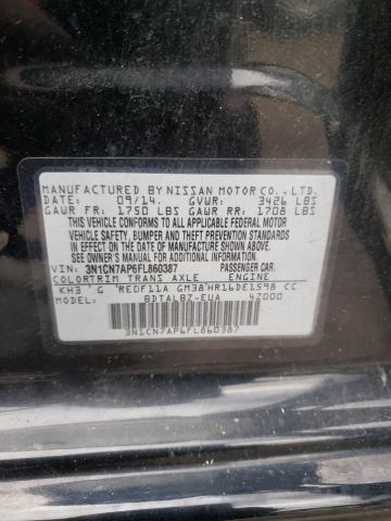 Photo 10 from auction – 2015 NISSAN VERSA S with VIN 3N1CN7AP6FL860387