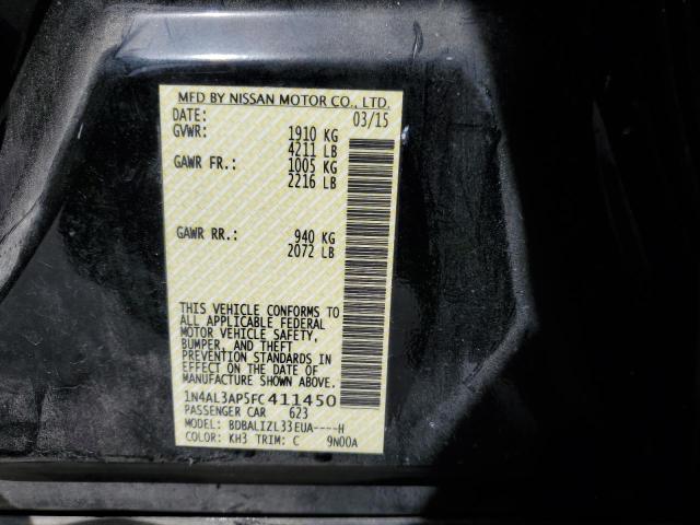 Photo 10 from auction – 2015 NISSAN ALTIMA 2.5 with VIN 1N4AL3AP5FC411450