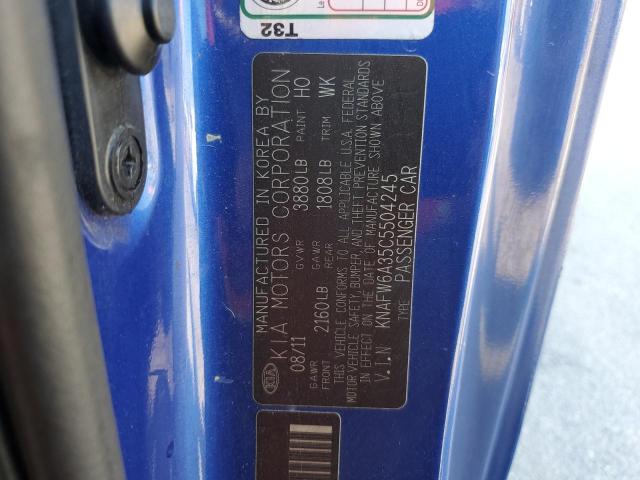 Photo 10 from auction – 2012 KIA FORTE SX with VIN KNAFW6A35C5504245