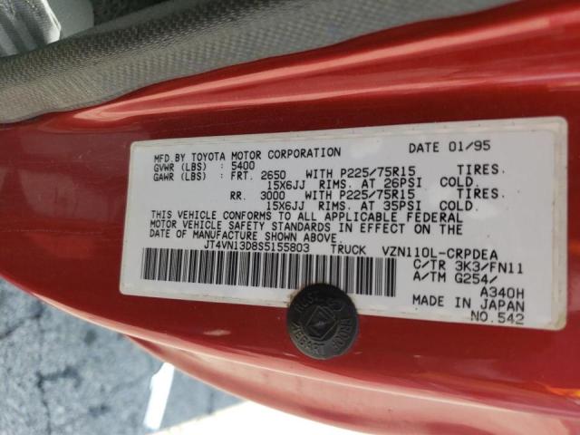 Photo 10 from auction – 1995 TOYOTA PICKUP 1/2 with VIN JT4VN13D8S5155803