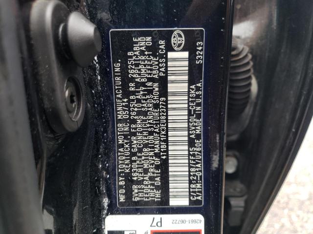 Photo 10 from auction – 2014 TOYOTA CAMRY with VIN 4T1BF1FK3EU823779
