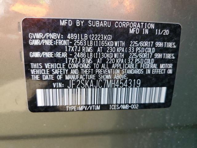 Photo 10 from auction – 2021 SUBARU FORESTER P with VIN JF2SKAJC7MH454319