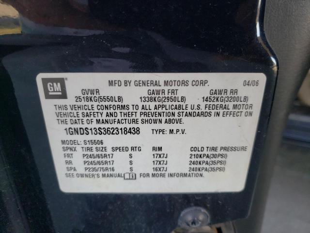 Photo 10 from auction – 2006 CHEVROLET TRAILBLAZE with VIN 1GNDS13S362318438