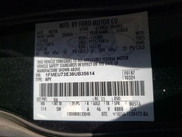 Photo 10 from auction – 2008 FORD EXPLORER X with VIN 1FMEU73E38UB35614