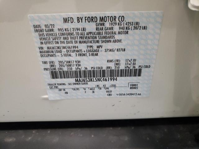 Photo 10 from auction – 2022 FORD ECOSPORT T with VIN MAJ6S3KL5NC461994