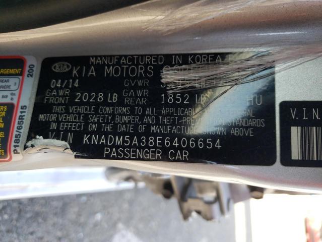Photo 10 from auction – 2014 KIA RIO LX with VIN KNADM5A38E6406654