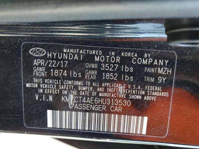 Photo 10 from auction – 2017 HYUNDAI ACCENT SE with VIN KMHCT4AE6HU313530