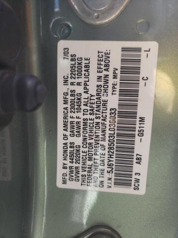 Foto 10 de la subasta – 2003 HONDA ELEMENT EX con VIN 5J6YH28503L036033