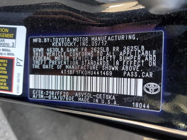 Photo 10 from auction – 2017 TOYOTA CAMRY LE with VIN 4T1BF1FK0HU441469