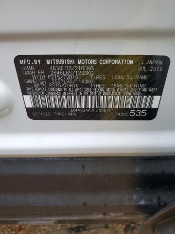 Photo 10 from auction – 2020 MITSUBISHI ECLIPSE CR with VIN JA4AS3AA7LZ006721