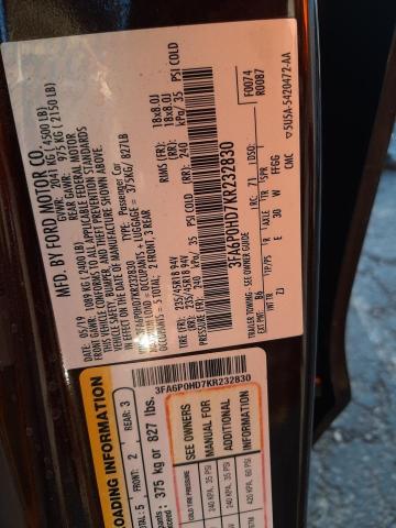 Photo 10 from auction – 2019 FORD FUSION SE with VIN 3FA6P0HD7KR232830