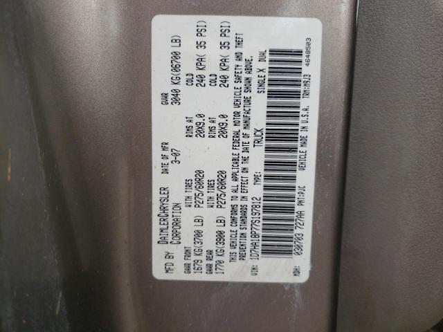 Photo 10 from auction – 2007 DODGE RAM 1500 S with VIN 1D7HA18P77S197812