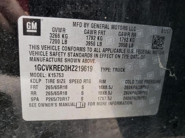 Photo 10 from auction – 2017 CHEVROLET SILVERADO with VIN 1GCVKREC0HZ219619