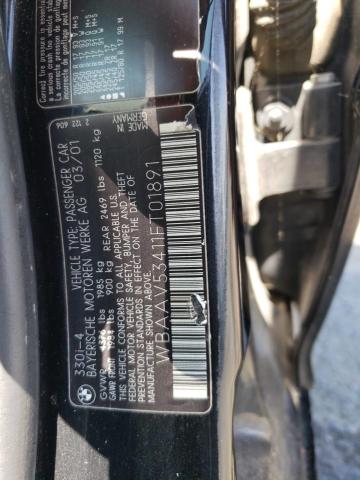 Photo 10 from auction – 2001 BMW 330 I with VIN WBAAV53411FT01891