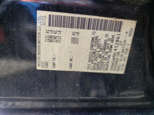 Photo 10 from auction – 2014 NISSAN MAXIMA S with VIN 1N4AA5AP0EC452861