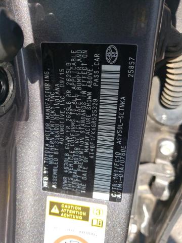 Photo 10 from auction – 2016 TOYOTA CAMRY LE with VIN 4T4BF1FK4GR525329