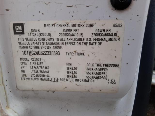 Photo 10 from auction – 2002 GMC SIERRA C25 with VIN 1GTHC24U82Z320393