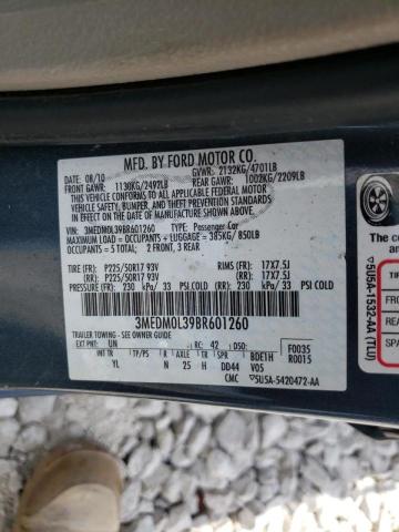 Photo 10 from auction – 2011 MERCURY MILAN HYBR with VIN 3MEDM0L39BR601260