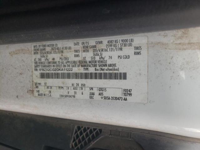 Zdjęcie 10 z aukcji – 2016 FORD TRANSIT T- z VIN 1FBZX2CG2GKA11222
