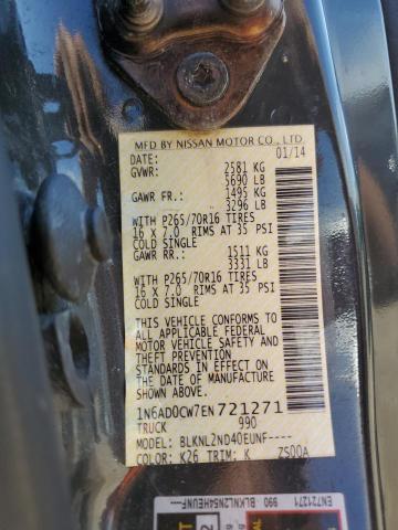 Photo 10 from auction – 2014 NISSAN FRONTIER S with VIN 1N6AD0CW7EN721271