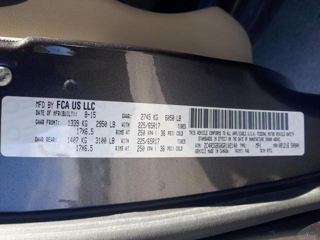 Photo 10 from auction – 2016 DODGE GRAND CARA with VIN 2C4RDGBG0GR102140