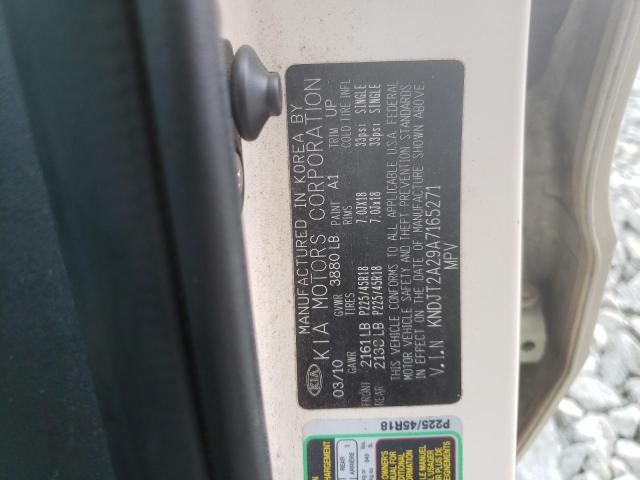 Photo 10 from auction – 2010 KIA SOUL with VIN KNDJT2A29A7165271