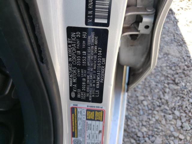 Photo 10 from auction – 2013 KIA RIO LX with VIN KNADM5A31D6301047