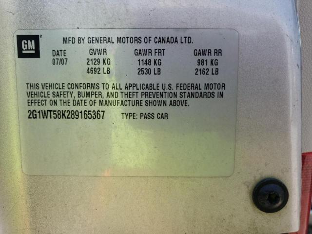 Photo 10 from auction – 2008 CHEVROLET IMPALA LT with VIN 2G1WT58K289165367