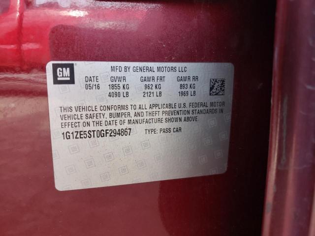 Photo 10 from auction – 2016 CHEVROLET MALIBU LT with VIN 1G1ZE5ST0GF294867