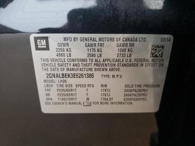 Photo 10 from auction – 2014 CHEVROLET EQUINOX LT with VIN 2GNALBEK3E6261386