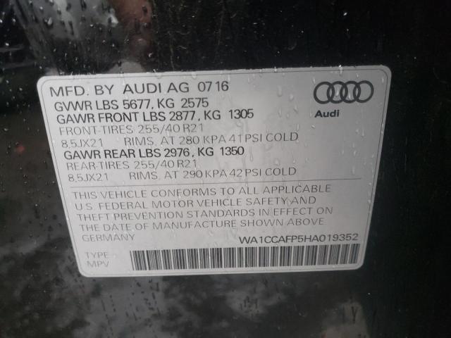 Zdjęcie 10 z aukcji – 2017 AUDI SQ5 PREMIU z VIN WA1CCAFP5HA019352