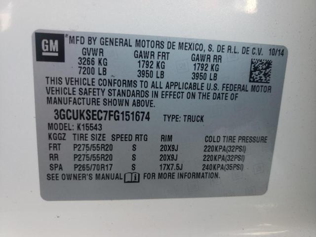 Photo 10 from auction – 2015 CHEVROLET SILVERADO2 with VIN 3GCUKSEC7FG151674