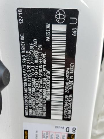 Photo 10 from auction – 2019 TOYOTA C-HR XLE with VIN NMTKHMBXXKR083003