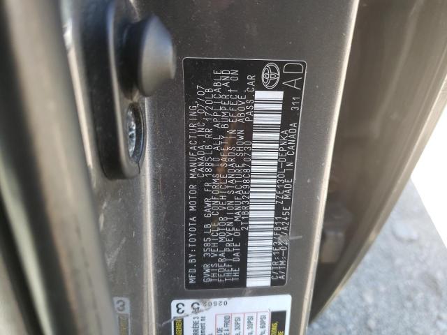 Photo 10 from auction – 2008 TOYOTA COROLLA CE with VIN 2T1BR32E98C870730