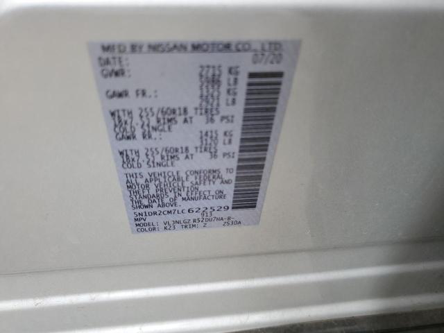 Photo 10 from auction – 2020 NISSAN PATHFINDER with VIN 5N1DR2CM7LC622529