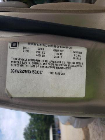 Photo 10 from auction – 1999 BUICK CENTURY CU with VIN 2G4WS52M1X1503337