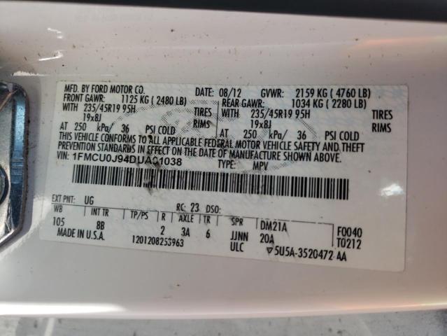Photo 10 from auction – 2013 FORD ESCAPE TIT with VIN 1FMCU0J94DUA91038