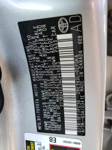 Photo 10 from auction – 2010 TOYOTA COROLLA BA with VIN 2T1BU4EE2AC441063
