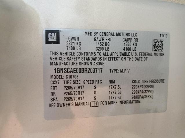 Photo 10 from auction – 2011 CHEVROLET TAHOE C150 with VIN 1GNSCAE00BR203717