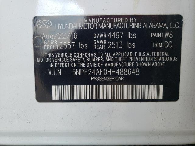 Photo 10 from auction – 2017 HYUNDAI SONATA SE with VIN 5NPE24AF0HH488648