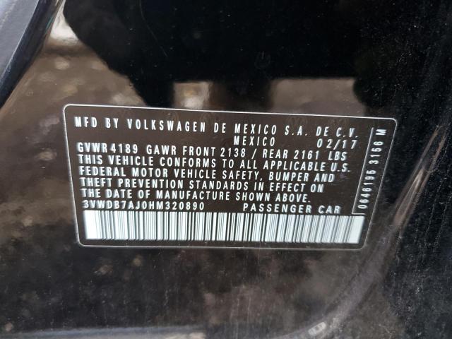 Photo 10 from auction – 2017 VOLKSWAGEN JETTA SE with VIN 3VWDB7AJ0HM320890