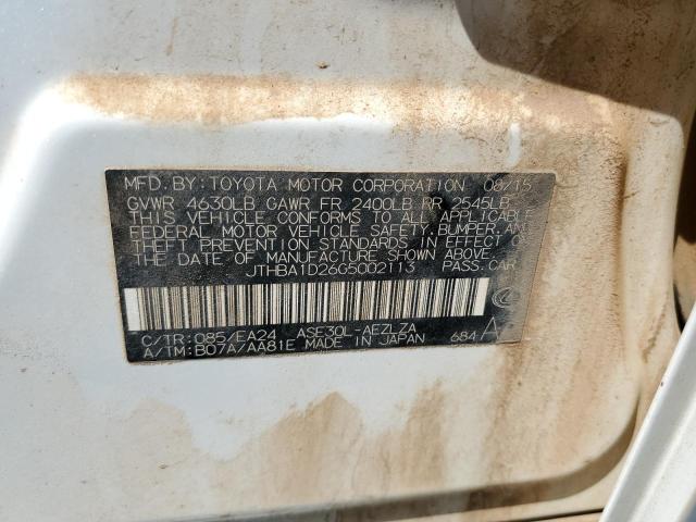 Photo 10 from auction – 2016 LEXUS IS 200T with VIN JTHBA1D26G5002113