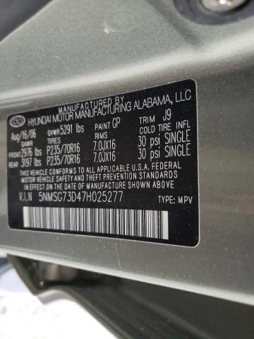 Photo 10 from auction – 2007 HYUNDAI SANTA FE G with VIN 5NMSG73D47H025277