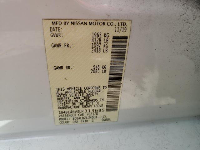 Photo 10 from auction – 2020 NISSAN ALTIMA S with VIN 1N4BL4BV3LN313685