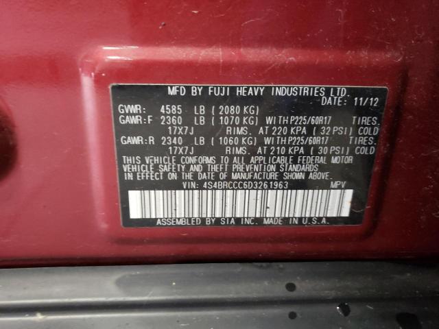 Снимка 10 от търг – 2013 SUBARU OUTBACK 2. с VIN 4S4BRCCC6D3261963