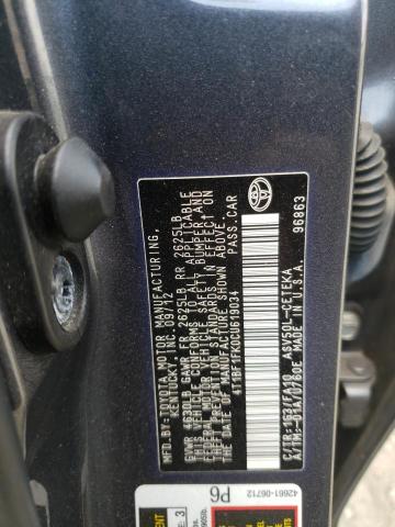 Photo 10 from auction – 2012 TOYOTA CAMRY L/LE with VIN 4T1BF1FK0CU619034