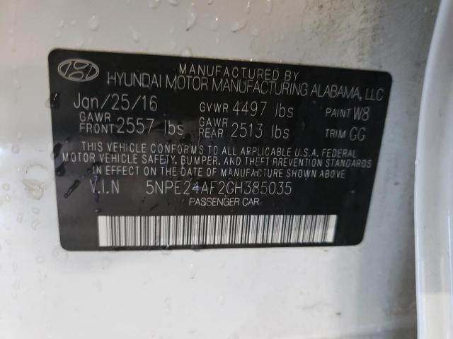Photo 10 from auction – 2016 HYUNDAI SONATA SE with VIN 5NPE24AF2GH385035