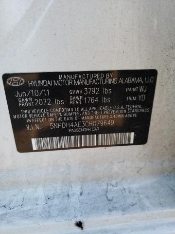 Photo 10 from auction – 2012 HYUNDAI ELANTRA GL with VIN 5NPDH4AE3CH079649